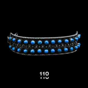 PULSERA DE PLACA CON PUNTOS DE PIEDRA