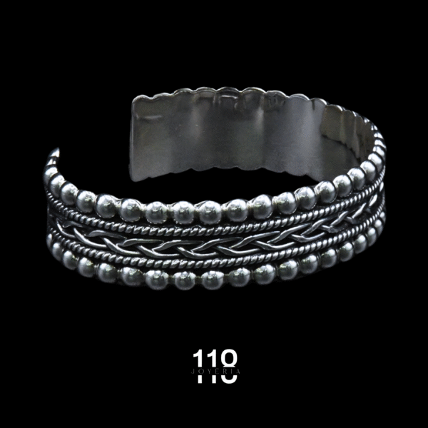 BRAZALETE DE TRENZA CON CASQUILLAS - Image 3