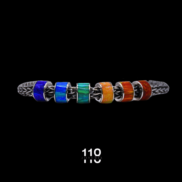 PULSERA TEJIDA BANDERA LGBT