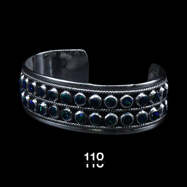 BRAZALETE DOBLE CÍRCULOS ÓPALO - Image 2
