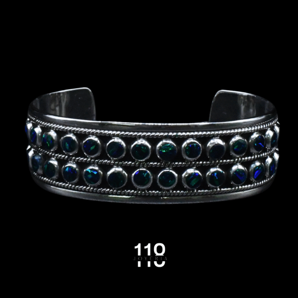 BRAZALETE DOBLE CÍRCULOS ÓPALO