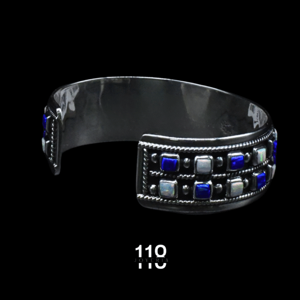 BRAZALETE DOBLE CUADROS CON ÓPALO - Image 4