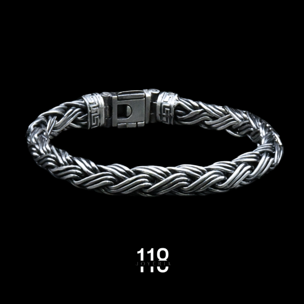 PULSERA TRENZADA DOBLE PLANA