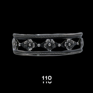 BRAZALETE RECTO ROMBOS CON FLORES