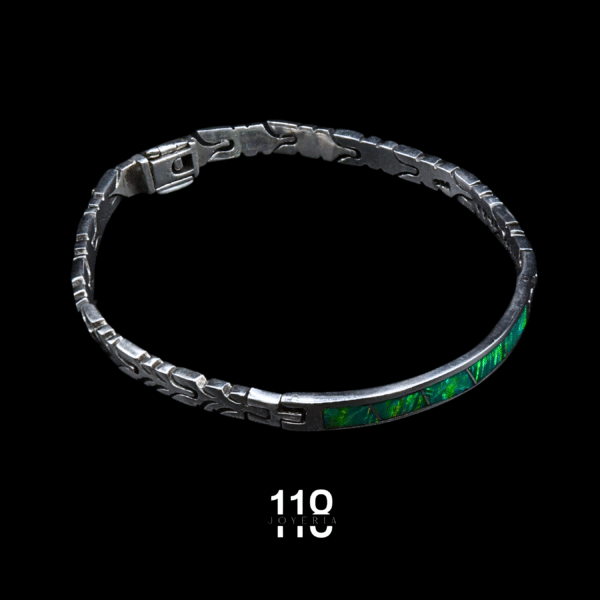 PULSERA GRECA CON BARRA DE ÓPALO
