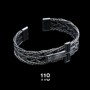 BRAZALETE TRENZADO TORSAL CON CRUZ